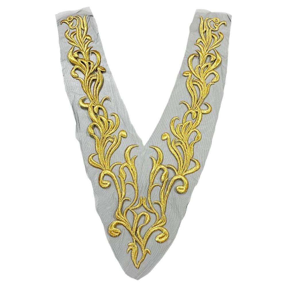 DIY Sequined Embroidery Patches Sewing Flower Fabric  Wedding Gown Cheongsam Bridal Dress Crafts