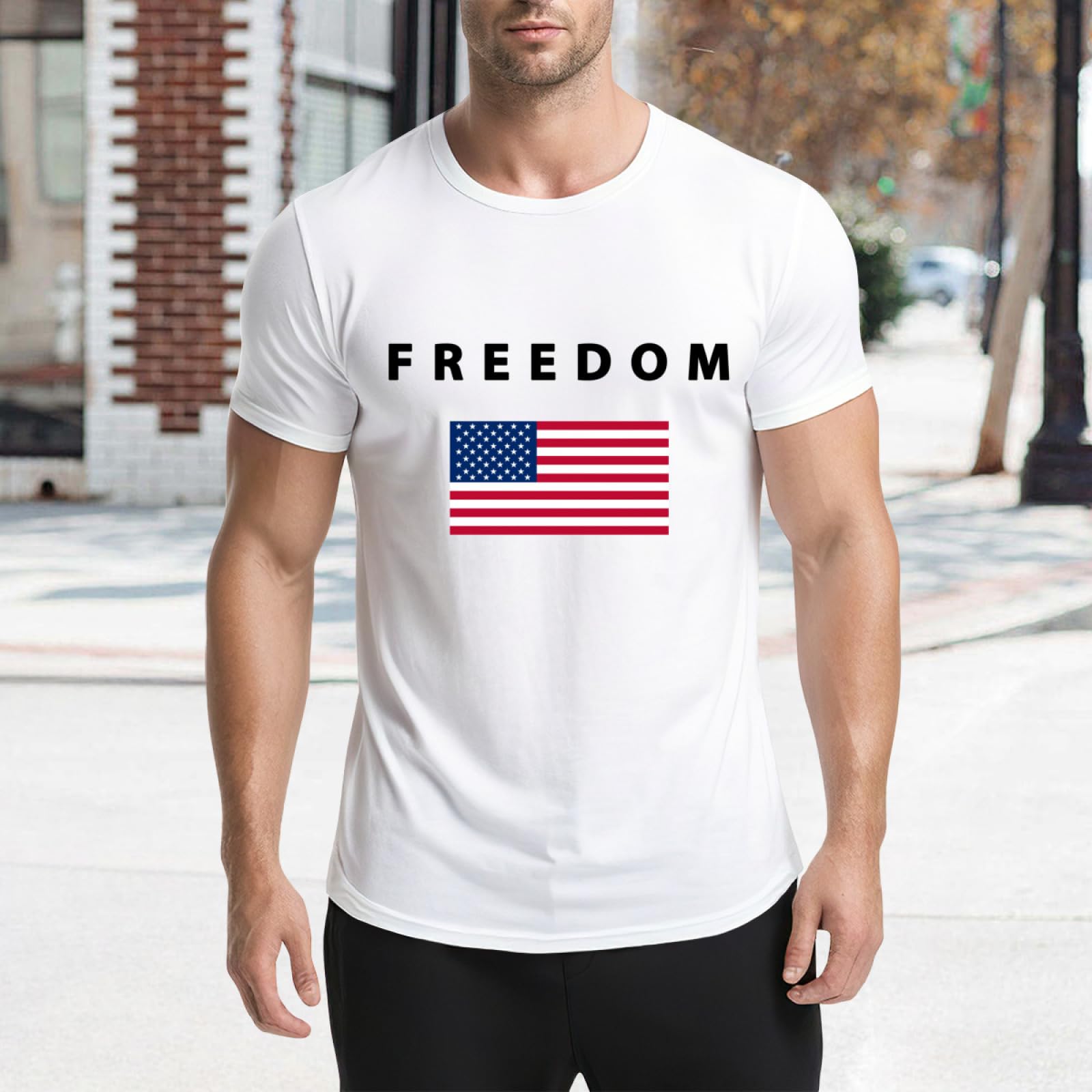 

Мужская модная футболка, уличная повседневная одежда с коротким рукавом L красный