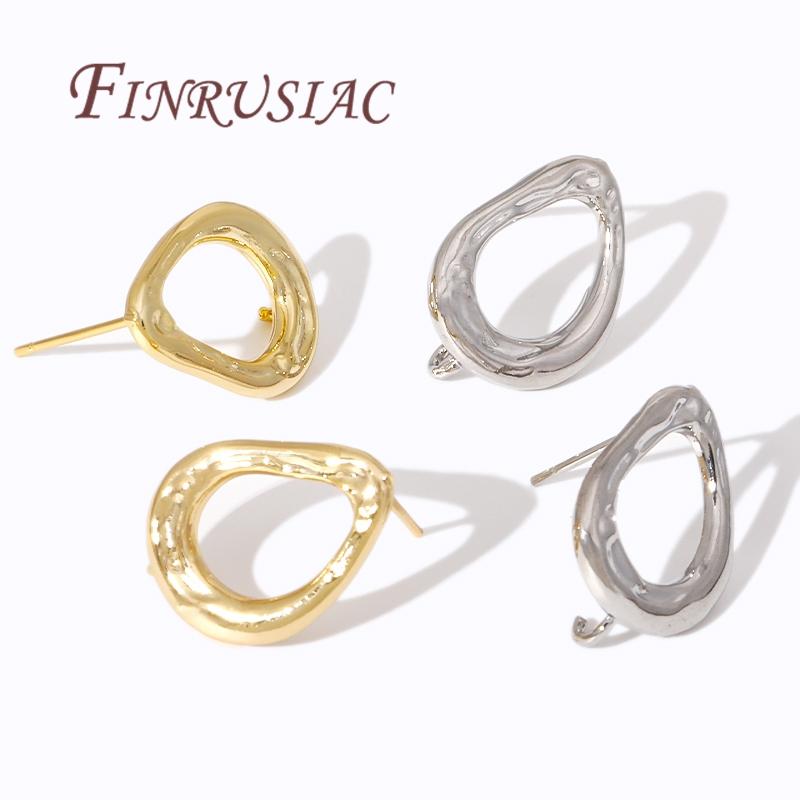 Accessories For Earrings 14K Gold Plated Post Stud Earring For DIY Earrings Piercing Jewelry Making Supplies Findings