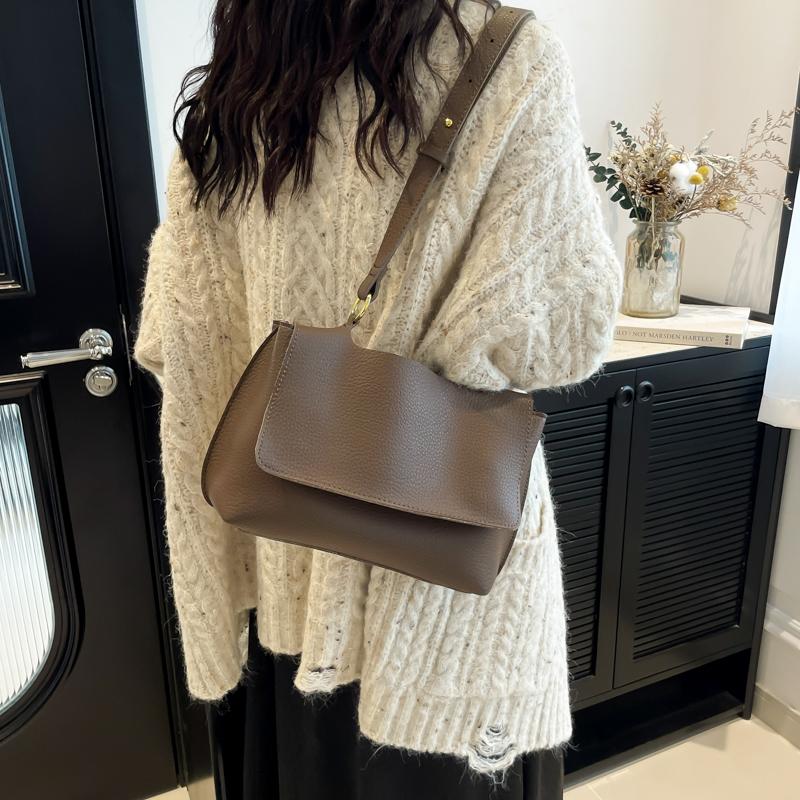 Women's Monochromatic PU Leather Shoulder Crossbody Bags Casual Women's Bags Messenger Bags Women's Fashion High Quality