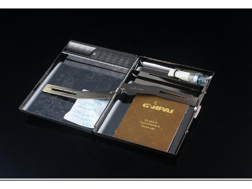 Noble Pie GP9029 Bronze Floral Multifunctional Cigarette Case & USB Lighter (Holds 20 Cigarettes)