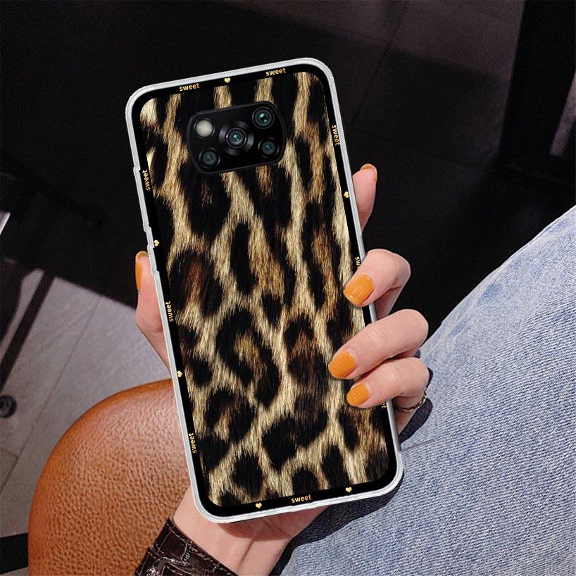 Animal Leopard Print Phnoe Case for Xiaomi Poco X5 X6 X7 Pro X4 Gt F7 Ultra M8 M7 Redmi 15C 15 13C 13 12C 12 Unique Cover Coque
