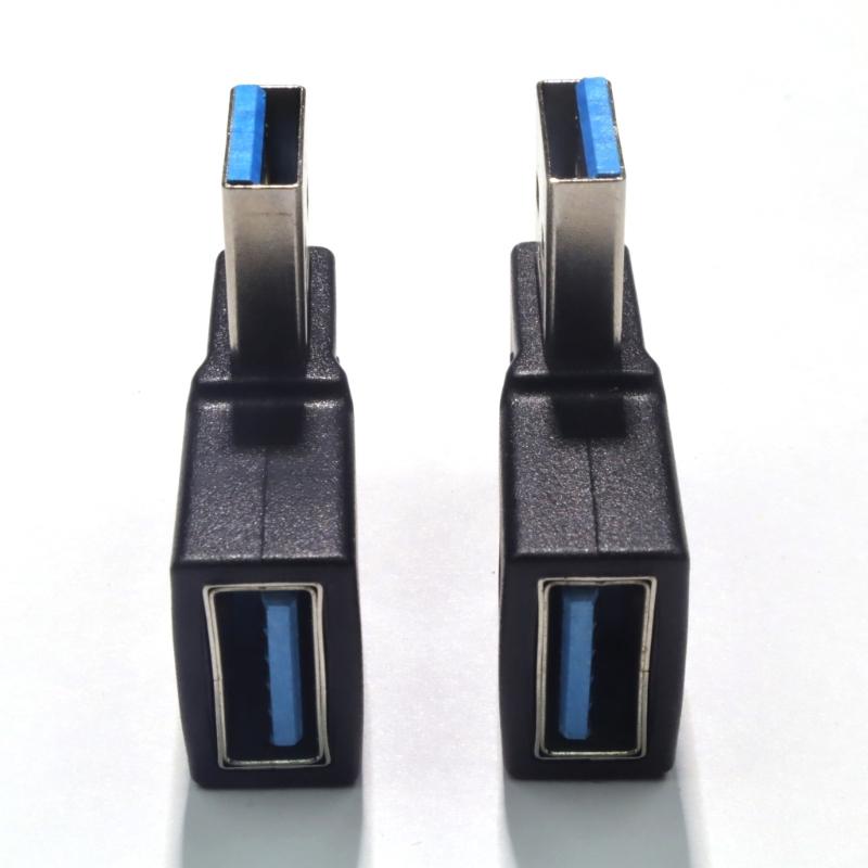 90 Degree Right Angle USB3.0 Male To Female Adapter Space Saving 5Gbps Extension Connector for Computer Printer Camera