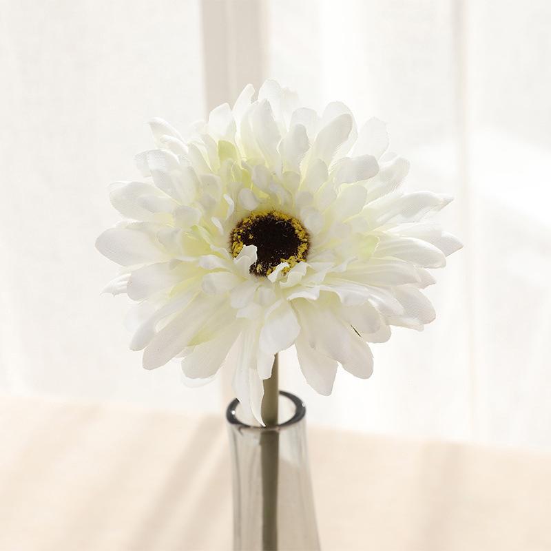 5PC Artificial Silk Gerbera Home Decoration Flower Heads Daisy for Wedding Holding Simulation Flowers Garden Home Decoration