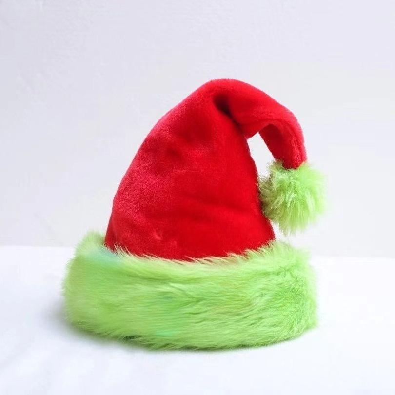 Plüsch-Weihnachtsmütze für Erwachsene, Ein festliches Atmosphären-Dekorationsartefakt, Warme und bequeme Weihnachtsmütze, Die erste Wahl für Weihnachtsgeschenke