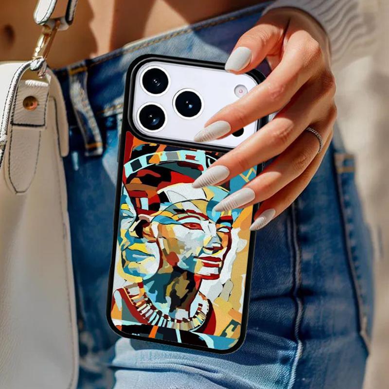 Egypt Nefertiti Anubis Ankh Soft Phone Case For iPhone 17 Air 14 15 13 12 Max Cover For Apple 14 15 16 16e 11 Pro Max Plus