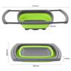 Gifts Folding Drain Basket Telescopic Large Vegetable Filter Basket Square Kitchen Washing Pot