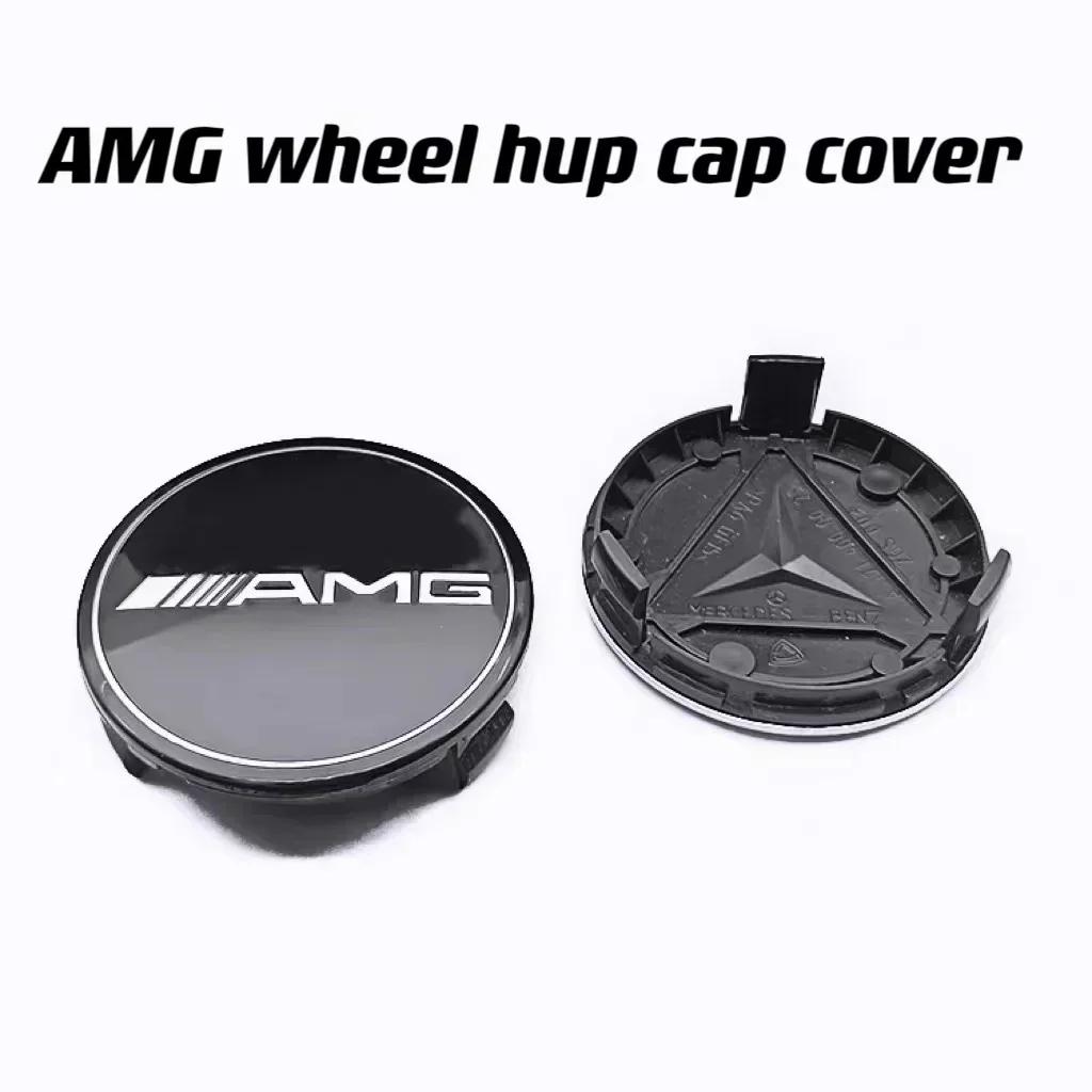 4pcs 75mm AMG Emblem Car Wheel Center Cover Hub Cap Badge For Mercedes benz A B C E G CLA GLK CLASS W221 W212 W176 W205 W177 rs2