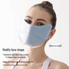 Ruiya Women's Summer Sunscreen Bikini Face Mask with Gradient Blush Design