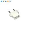 Universal European plug, travel wall AC power charger, socket adapter, converter, 2 circular sockets, input pins