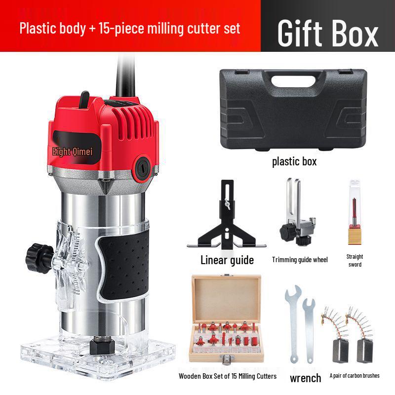Industrial-Grade Multi-Functional Electric Router: Upside-Down Wood Trimmer & Carving Tool for Holes In Aluminum & Plastic Panels
