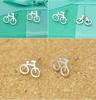 Buyee 925 Sterling Silver Simple Stud Earring Cute Bicycle Earring for Women Fashion Unique Small Fine Jewelry Earring