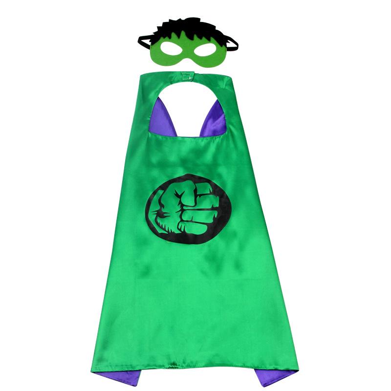 June 1 Kids' Hero Anime Cape: Cartoon Superman, Captain America, Hulk Costume