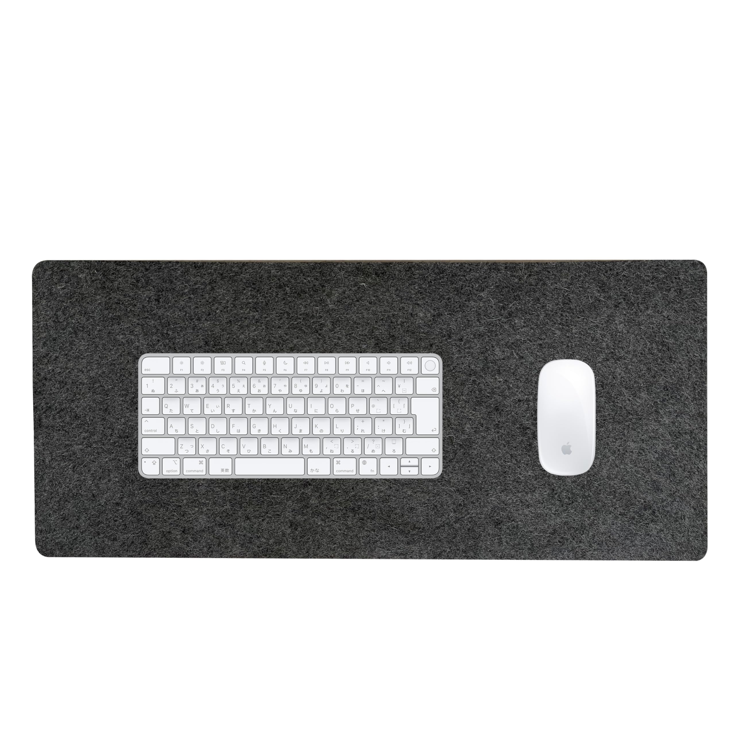 

amesoba Smooth Wool Desk Mat, Reduced Itchiness, 4mm Thick (Dark Gray, 30cm x 60cm)