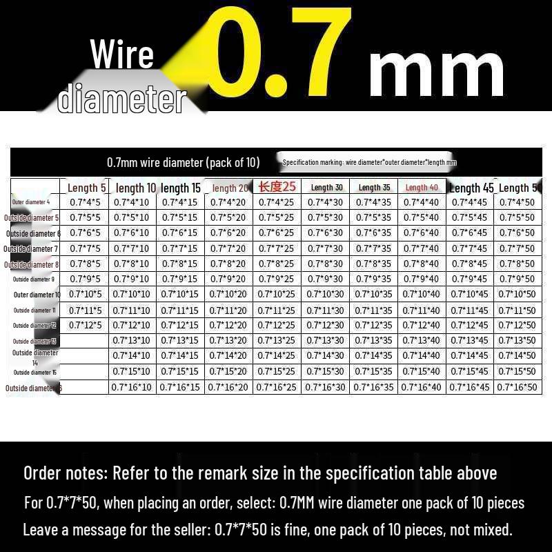 Universal Y-Type Compression Spring, 0.2-2.0mm Wire Diameter