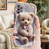 Phone Case: 2D Flat Samsung Galaxy A34 A35 M05 M06 S20 S22 S21 FE Plus 5G Protective Case, Couple Style, Amethyst Bear, Christmas and Halloween Gift