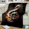 3D Colorful Musical Note Music Score Blanket,Soft Throw Blanket for Home Bedroom Bed Sofa Picnic Travel Office Cover Blanket Kid