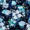Outdoor Dekostoffe Oxford - Motiv Blumen Auf Blauem Hintergrund I Dx175