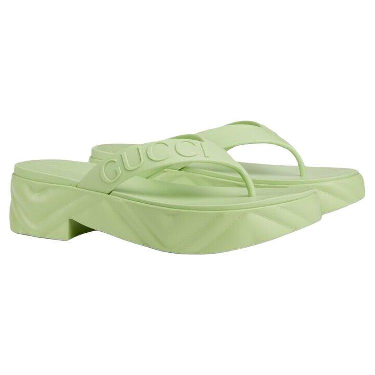 Gucci Thong Platform Sandal Light Green Women's 746334 JFM00 3801