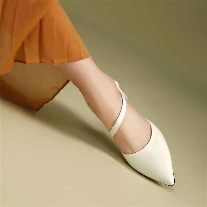 Women's High-heeled Sandals Spring and Summer New Simple and Versatile Thick-heeled Large-size Bag Head Sandals