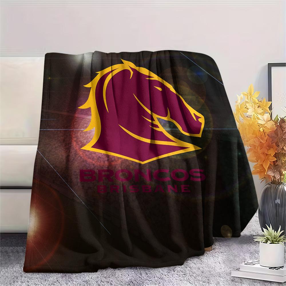 Brisbane Broncos Flanelldecke mit Aufdruck, Hohe Qualität, Bequem für alle Jahreszeiten, Heimdekoration, Wärme und Komfort