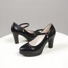 Fashion Aphixta Black Mary Janes Shoes Buckle Pimp 9cm Spike heels Pumps Office Women Shoes Pointed Toe Lady Classic Pumps