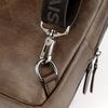 Men's Outdoor USB Chest Bag Crossbody Bag Retro PU Shoulder Bag