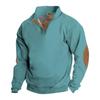 Vår och höst mäns stående krage sweatshirt är utomhus casual tröjor toppar