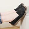 Women Black Moccasins Driving Shoes Flats Casual Nurse Shoes Loafers Maternity Flower Embroidery Office Shoes Large Size