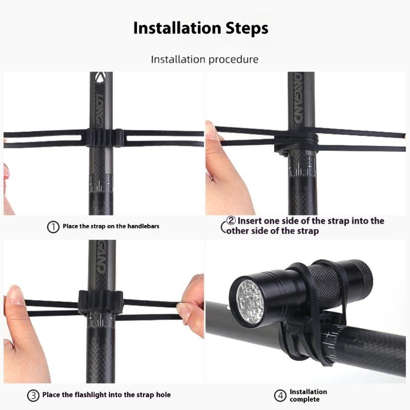 1 Set Fahrräder Silikonband Radfahren Lenkerhalter Halter Elastikband Bandagen Gürtel Fahrräder Licht Ersatzhalterung