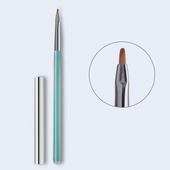 Nail Art Brush Soft Bristles Grip Comfortable Long Handle Reusable Draw Lines Plastic DIY UV Gel