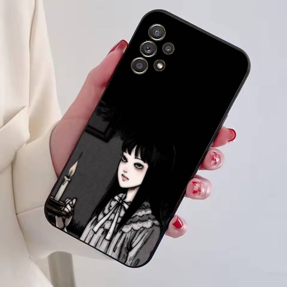 Terror Art Tomie Hard Phone Case Black Silicone Soft For Samsung S25,S24,S21,S22,S23,S30,Ultra,S20,Plus,Fe,Lite