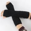 A Pair Girl Arm Warmer Gloves Party Decoration Long Knitted Winter Gloves Various Styles Thermo Half-finger Arm