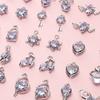 Alloy Zircon Love Butterfly Snowflake Pendant DIY Beaded Handmade Bracelet Necklace Ornament Accessories