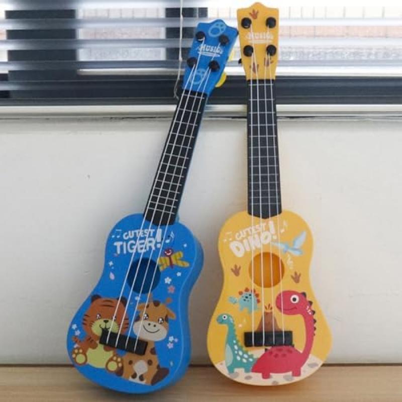 Mini Gitarre, Kindergitarre, Kunststoff Spielzeug Gitarre, Ukulele Gitarre Spielzeug, Gitarre Spielzeughen, Ukulele Kinder Mit 4 Verstellbaren Seiten