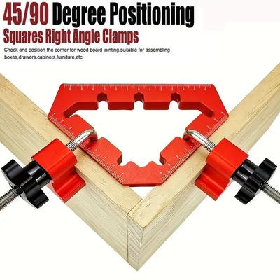 1 Set 45/90 Grad Holzbearbeitung Dreieck Klemmen Set Aluminium Legierung Rechtwinklig Klemme Schreiner Werkzeuge Für Schränke Schubladen Rahmen