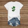 St. Patrick - Women's Casual Round Neck Short Sleeved Printed T-shirt Large Top