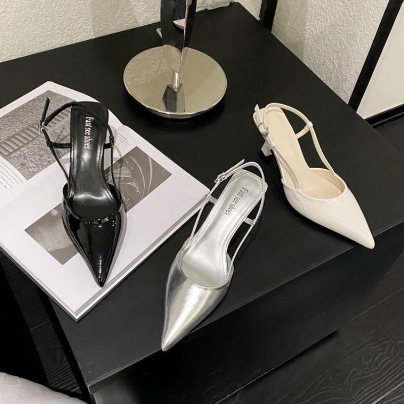Móda Nový Styl Luxusní Dámské Sandály na Vysokém Podpatku Boty se Špičatou Špičkou Sexy Slingback Trend Designérské Společenské Lodičky Sandály Zapatos Mujer