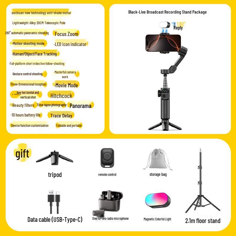 X2 Mobile Stabilizer: Portable Anti-Shake Gimbal & Selfie Stick for Video & Photo