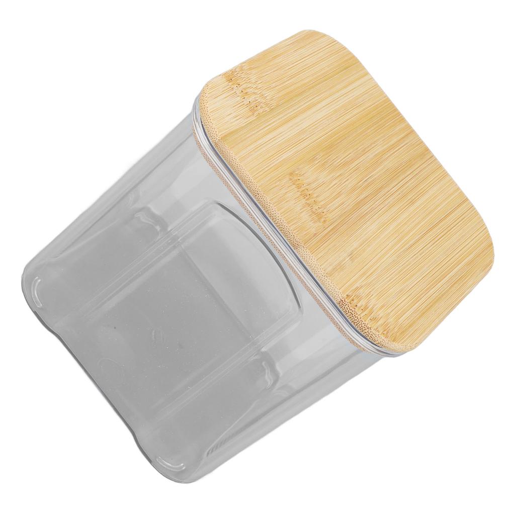 Airtight Food Storage Container Clear Food Storage Jar with Bamboo Lid for Noodles Flour Cereal Rice Tea Coffee Beans