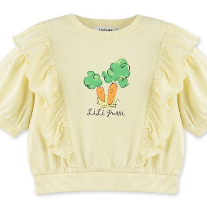 [lilipuri] Picknick-Sweatshirt, Oberteil und Unterteil, Gelb 