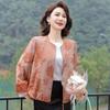 2025 New Chinese Style Jacquard Jacket for Fashionable Middle-Aged and Elderly Women