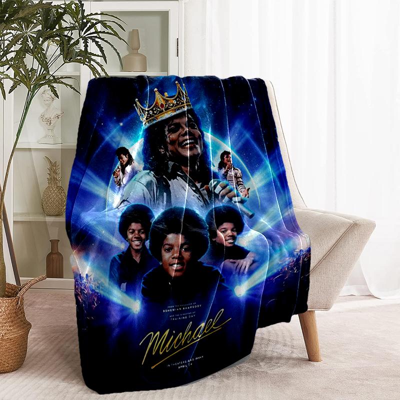 Coperta Stampata Michael Jackson - Morbida e Confortevole, per Camera da Letto, Viaggio, Divano, Decorazione Casa - Regalo di Compleanno Natale per Amico