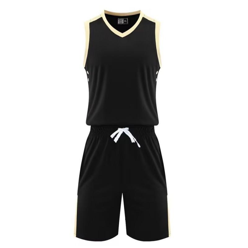 Mens Basketball Jersey Set Streetwear Sportswear Adults Teens Training Game Wear Breathable Cotton Blend