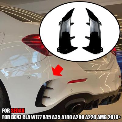 Geschikt Voor Mercedes-Benz Accessoires CLA W177 Sedan A45 A35 A180 A200 A220 AMG 2019+ Achterbumper Spoiler Zijkanaard Luchtuitlaat Cover