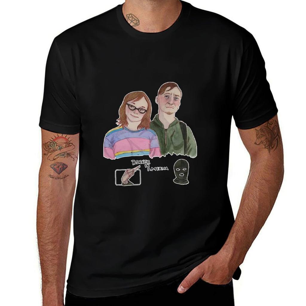 Dinner in America Couple T-Shirt Basic Short Sleeve Tee