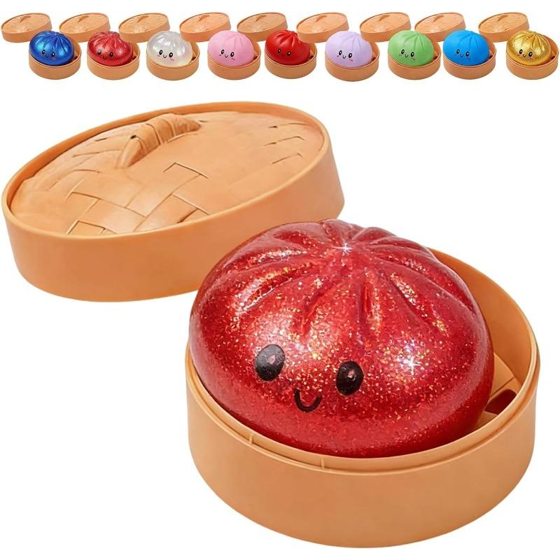 

Simulation of Soft Steamed Bread Extrusion Toys for Adults and Children Decompression Creative Fun Decompression Toys бордовий