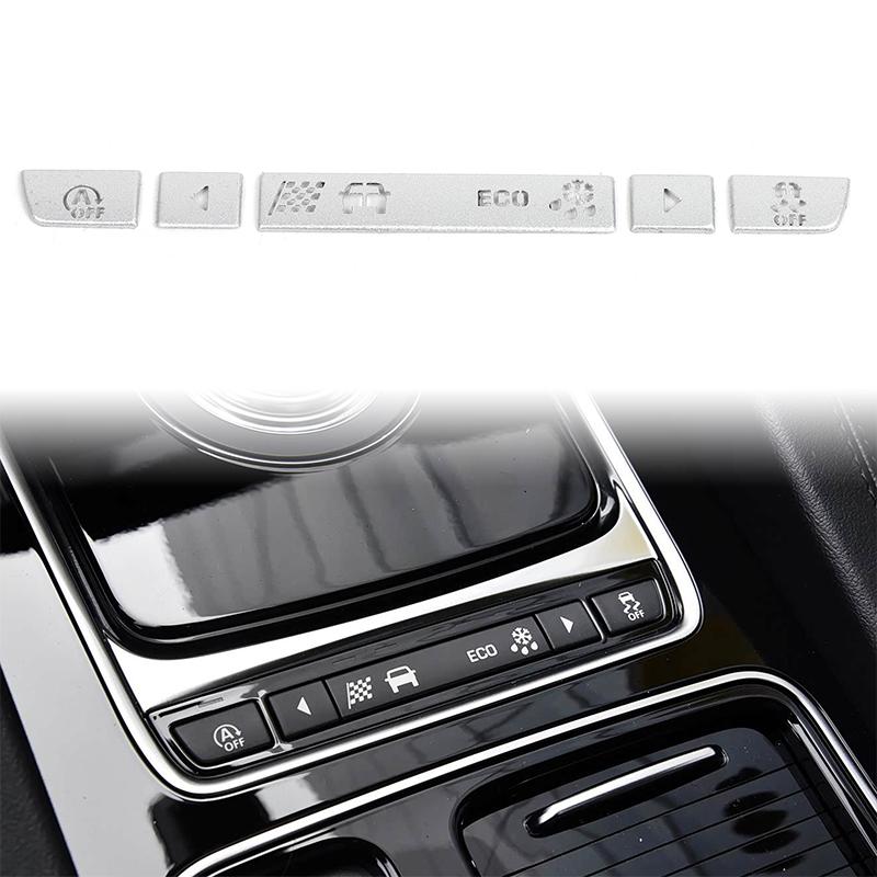 Stainless Steel For Jaguar F-PACE XF XFL XE XEL 2018-2020 Car Driving Mode Button Stickers Car Interior Accessories