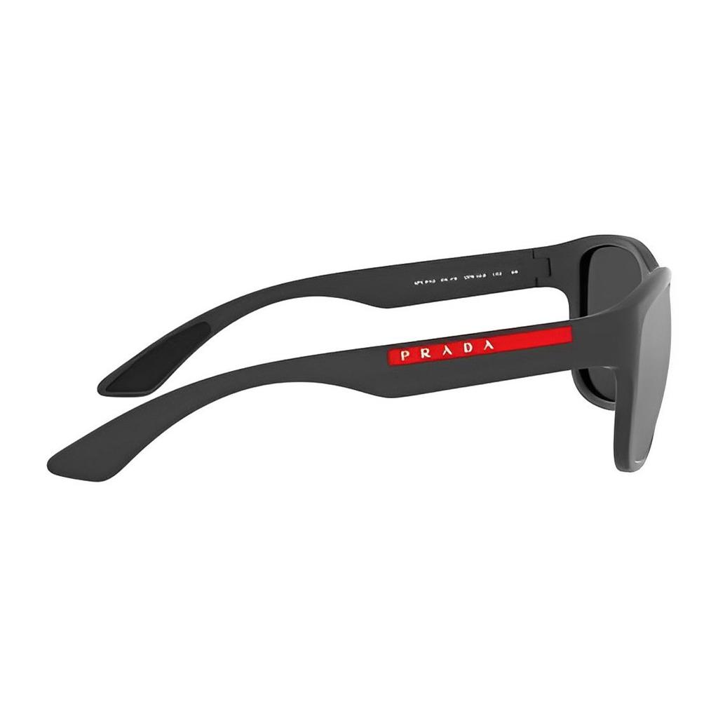 Prada Lightweight Irregular Shape Sunglasses Men sunglasses Black Gray PS01USUFK5L0