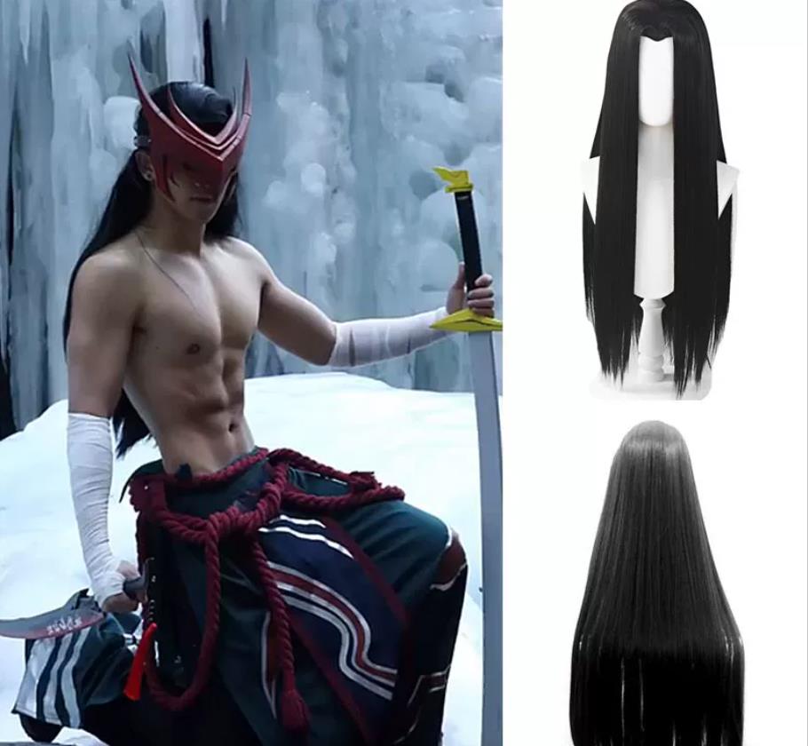 

Не забытый Ёнэ Косплей Парик Длинные Прямые Волосы Хэллоуин Вечеринка Черные Парики Синтетические Волосы Костюмная Вечеринка as the picture-One Size